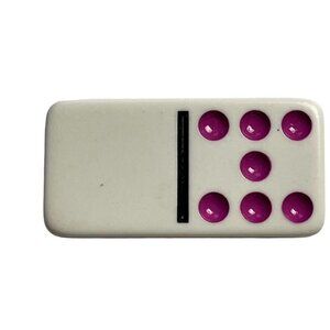 Double Nine Dominoes Replacement Tile 0 7 Color Dot Vintage 1998 mq